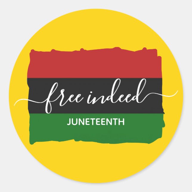 Sticker Rond JUNETEENTH Moderne (Devant)
