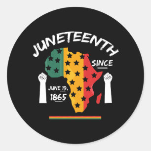 Sticker Rond Juneteenth Since June 19th 1865 T-shirt Free Ish