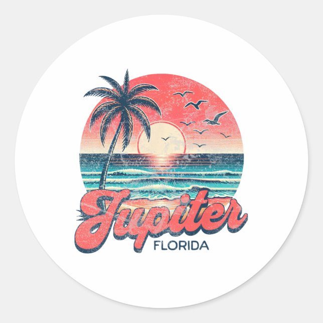 Sticker Rond Jupiter Floride _1  (Devant)