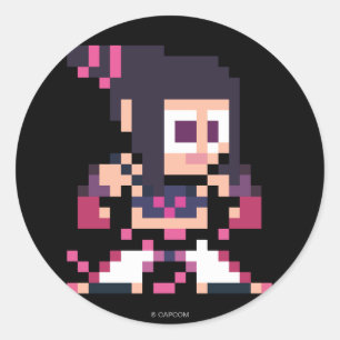 Sticker Rond Juri à 8 bits