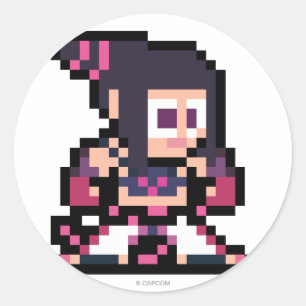Sticker Rond Juri à 8 bits