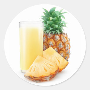 Sticker Rond Jus d'ananas