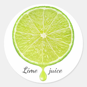 Sticker Rond Jus de citron vert