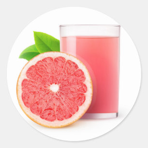 Sticker Rond Jus de pamplemousse