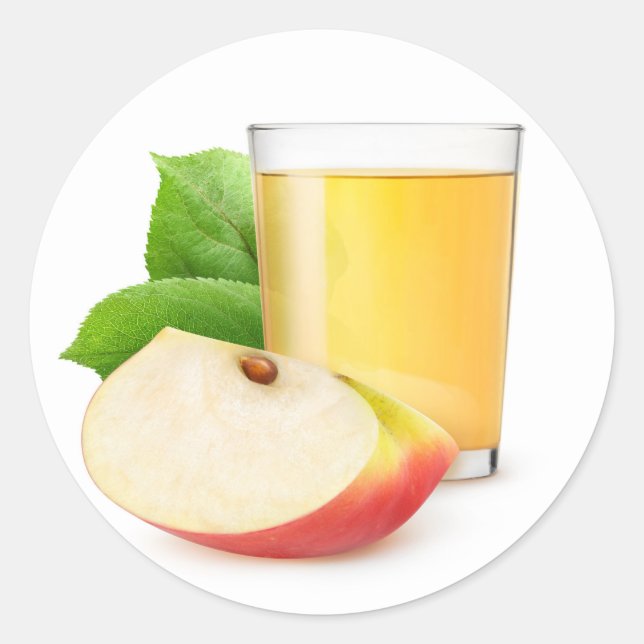Sticker Rond Jus de pomme (Devant)