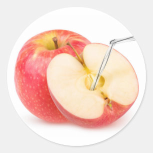 Sticker Rond Jus de pomme naturel