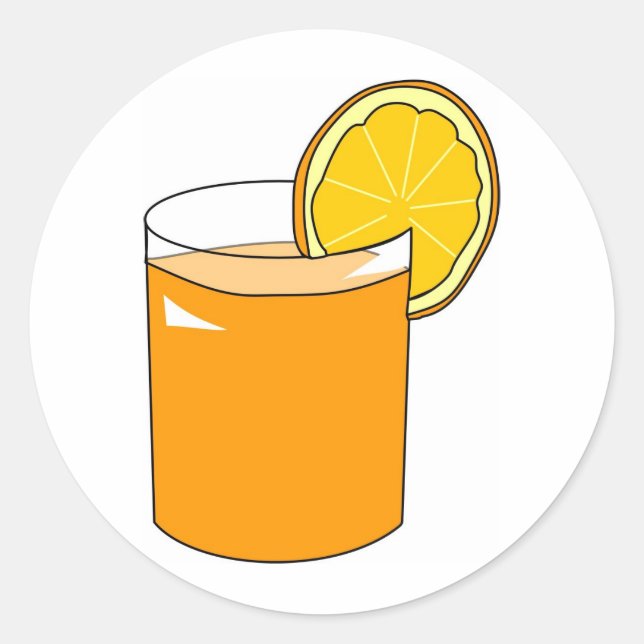 Sticker Rond Jus d'orange (Devant)