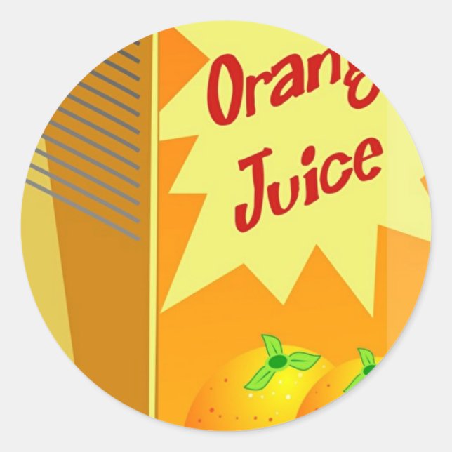 Sticker Rond Jus d'orange (Devant)