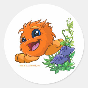 Sticker Rond Jus d'orange heureux en Neopia Central