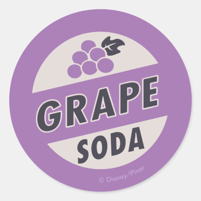 Sticker Rond JUSQU' | Soda de raisin (Devant)