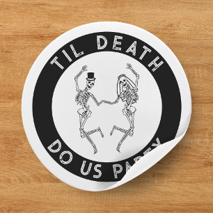 Sticker Rond Jusqu'à ce que la mort nous sépare, Couple de sque