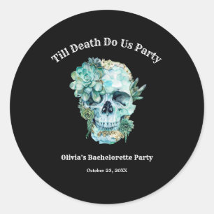 Sticker Rond Jusqu'à ce que la mort nous sépare Halloween Enter
