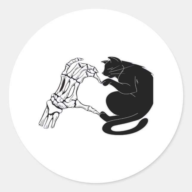 Sticker Rond Jusqu'à ce que les chats nous séparent Classique (Devant)