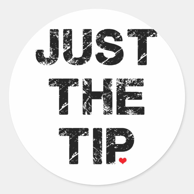 Sticker Rond Juste le Tip Vêtements et Accessoires (Devant)