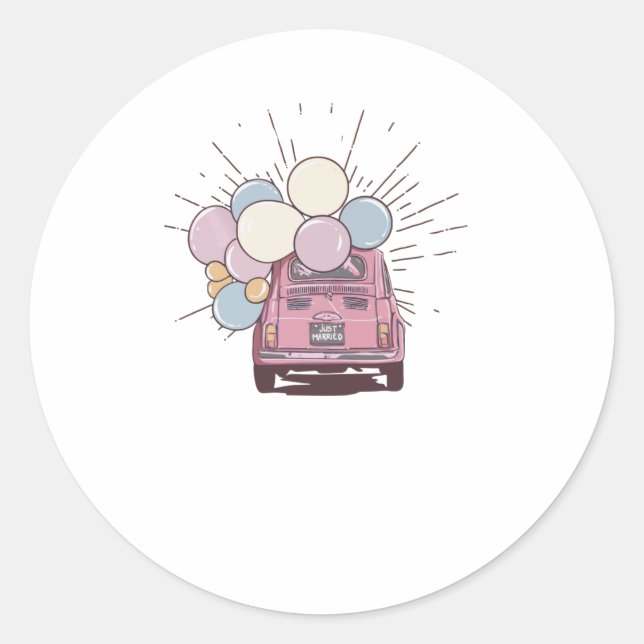 Sticker Rond Juste marié (Devant)