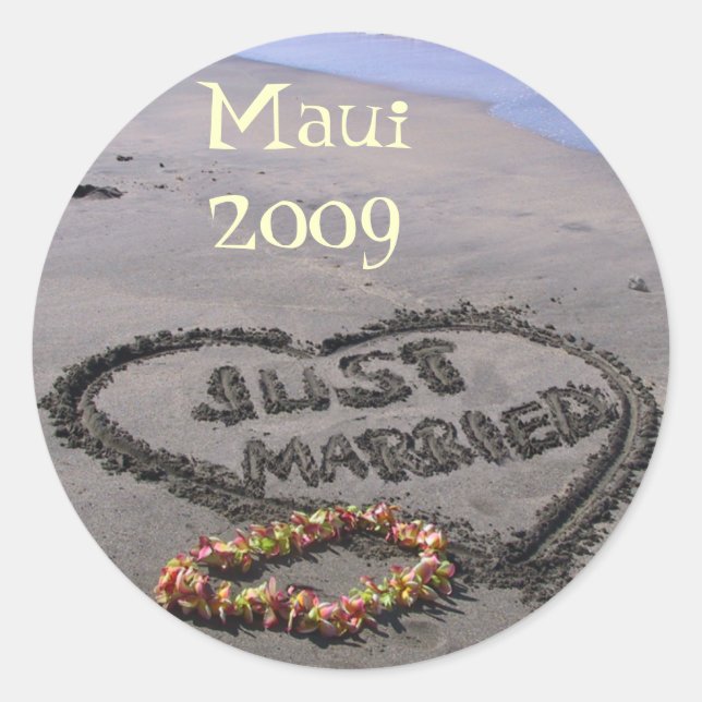 Sticker Rond Juste married (Devant)