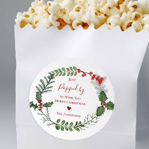 Sticker Rond Juste Pappé par pour vous souhaiter Joyeux Noël