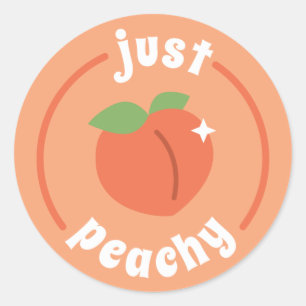 Sticker Rond Juste Peachy