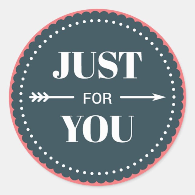 Sticker Rond Juste pour vous Badge impeccable ID1086 (Devant)