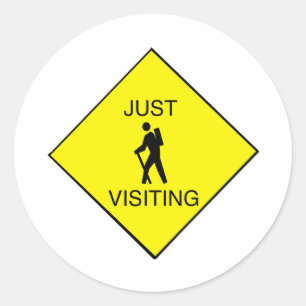 Sticker Rond Juste signe de visite