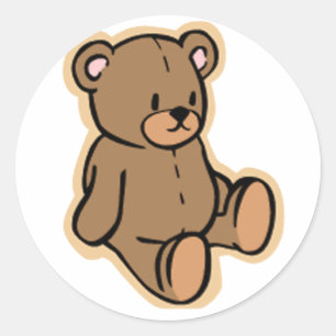 Sticker Rond Juste un ours de nounours