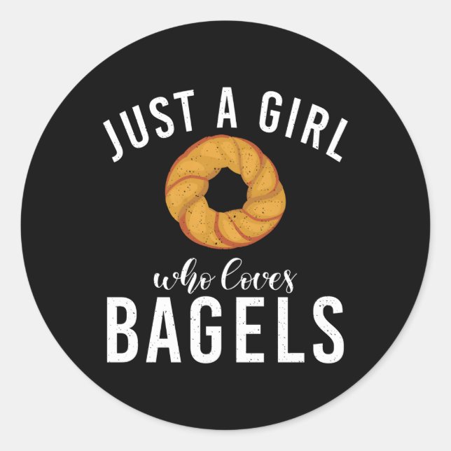 Sticker Rond Juste Un Qui Aime Bagels Bagel (Devant)