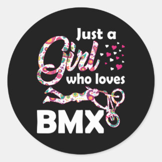 Sticker Rond Juste Un Qui Aime Bmx Bmx Biking Biker