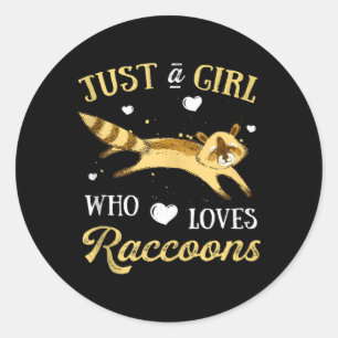 Sticker Rond Juste Un Qui Aime Les Raccoons Trash Panda