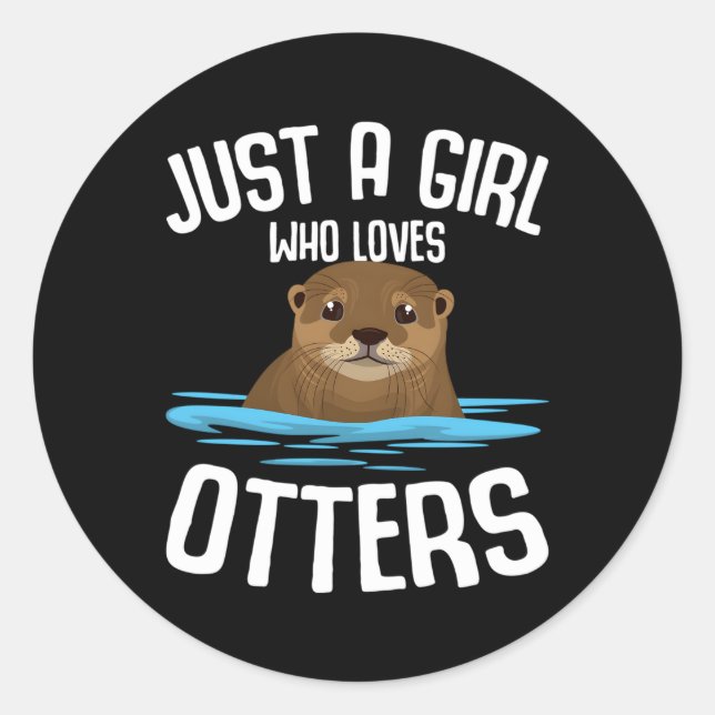 Sticker Rond Juste Un Qui Aime Otter Otter (Devant)