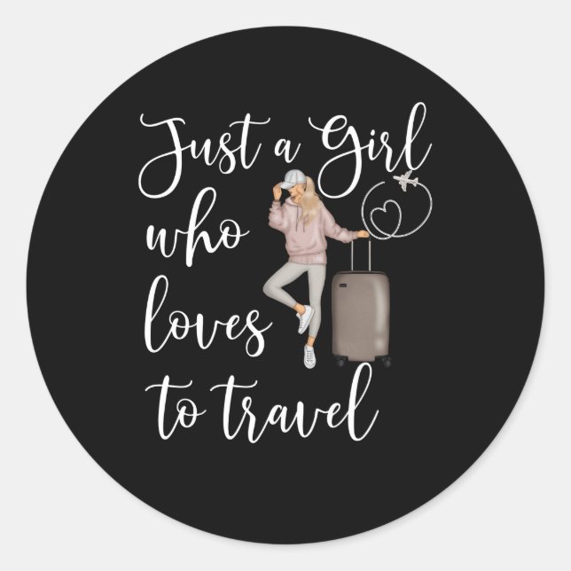 Sticker Rond Juste Un Qui Aime Voyager Nomad (Devant)