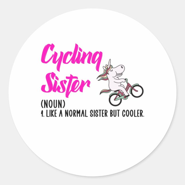 Sticker Rond Juste une fille qui aime le cyclisme (Devant)