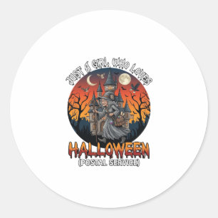 Sticker Rond Juste Une Fille Qui Aime Le Service Postal D'Hallo