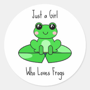 Sticker Rond Juste une fille qui aime les amis