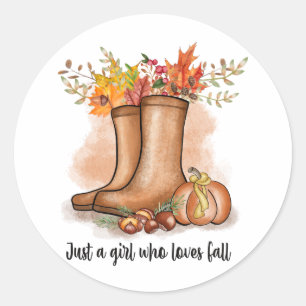 Sticker Rond Juste une fille qui aime tomber