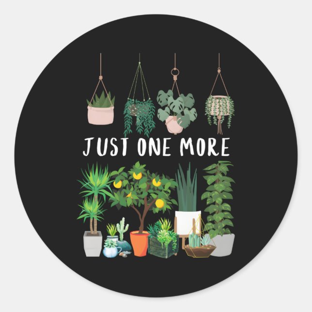 Sticker Rond Juste Une Maman Plante De Plus Fleur Intérieure Fl (Devant)