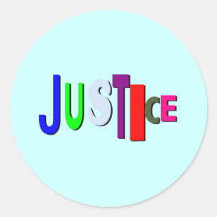 Sticker Rond Justice dans l'autocollant de la couleur B
