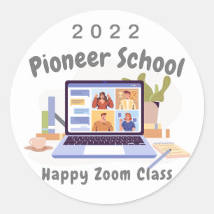 Sticker Rond JW Ministry Supply 2022 Pioneer School Zoom Class