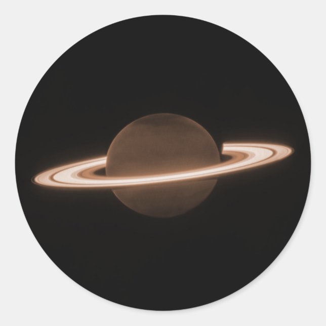 Sticker Rond JWST James Webb télescope spatial Saturn Infraroug (Devant)