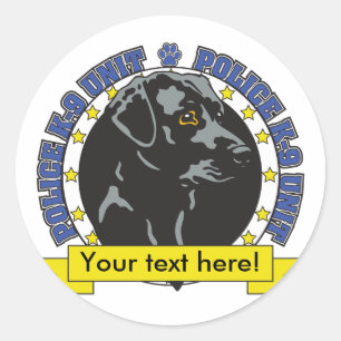 Sticker Rond K9 Labrador Retriever
