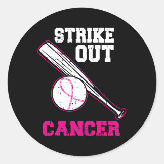 Sticker Rond K Baseball Grève de sensibilisation au cancer du s