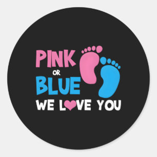 Sticker Rond K Ou Bleu Nous Vous Aimons Révélation De Sexe