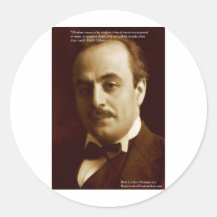 Sticker Rond Kahlil Gibran Citation "Sagdom Fier" Cadeaux & Car