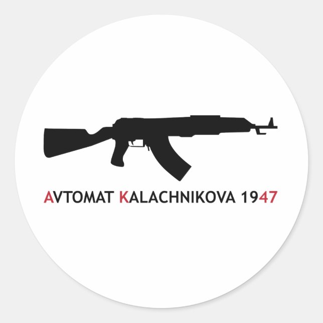 STICKER ROND **KALACHNIKOV** (Devant)