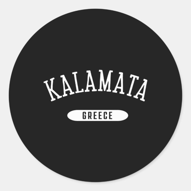 Sticker Rond Kalamata Style Kalamata Grèce (Devant)