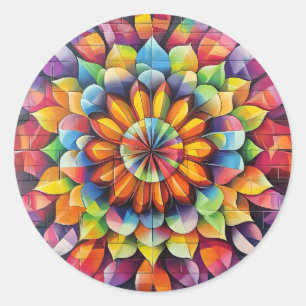 Sticker Rond Kaleidescope