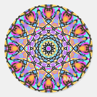 Sticker Rond Kaleidoscope