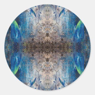 Sticker Rond Kaléidoscope joue un mandala légèrement abstrait
