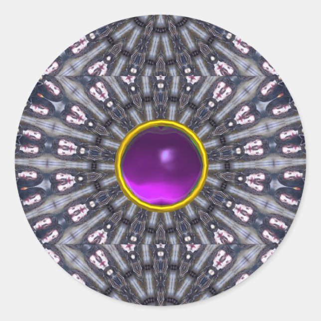 STICKER ROND KALEIDOSCOPE PSYCHÉDÉLIQUE /MÉMOIRES MYSTIQUES (Devant)