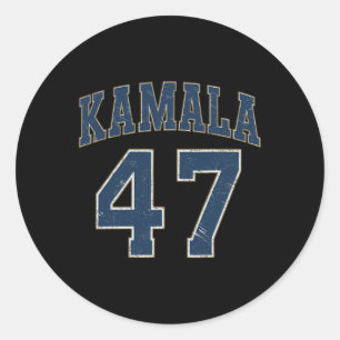 Sticker Rond Kamala 47 Comma Président Kamala Harris Wheimer 20