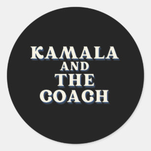 Sticker Rond Kamala Et L'Entraîneur De Kamala Harris Tim Walz 2
